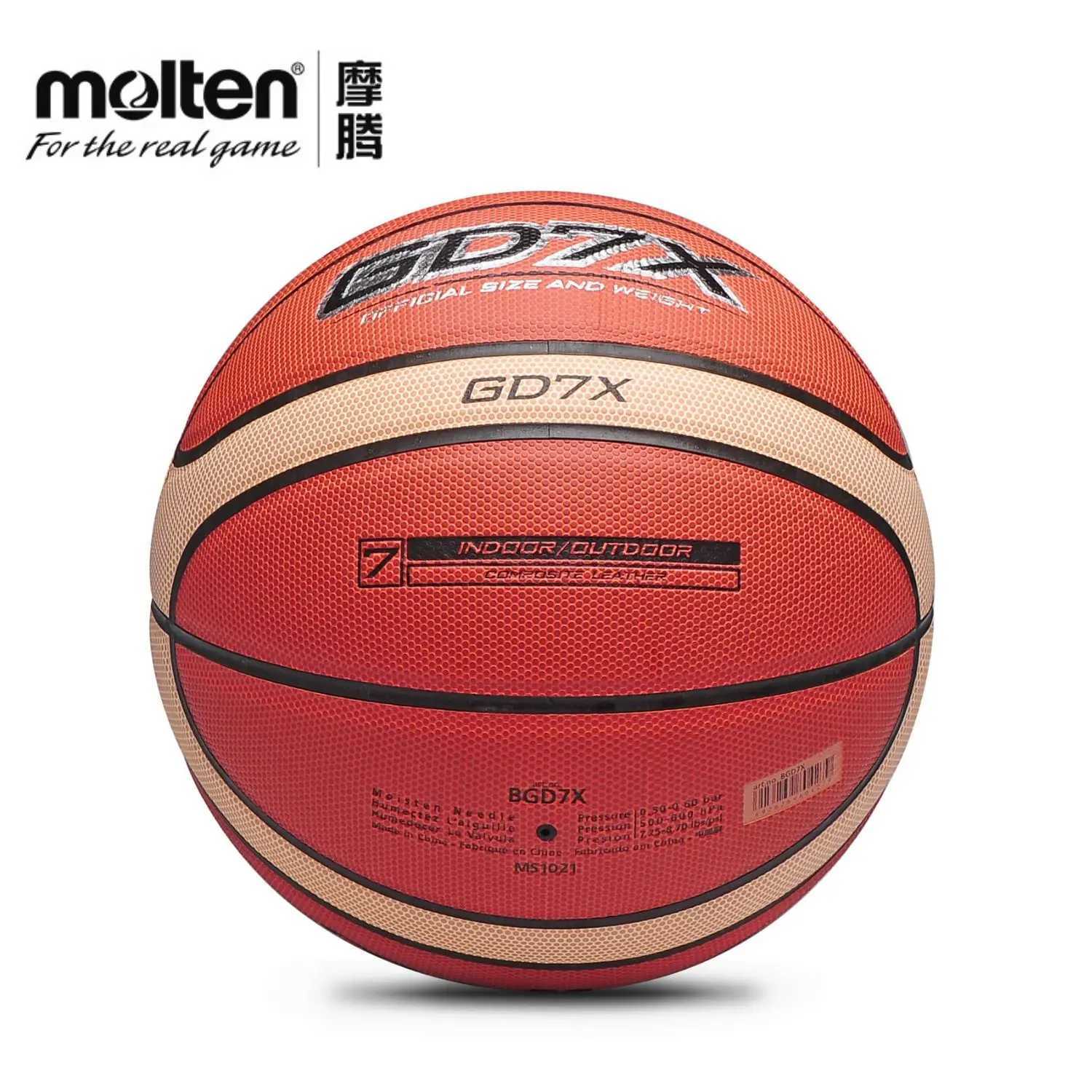 Original Molten GD7X Basketball Soft Touch Rubber and Faux Leather Training Basketball High Bounce Indoor Outdoor BasketballW251115