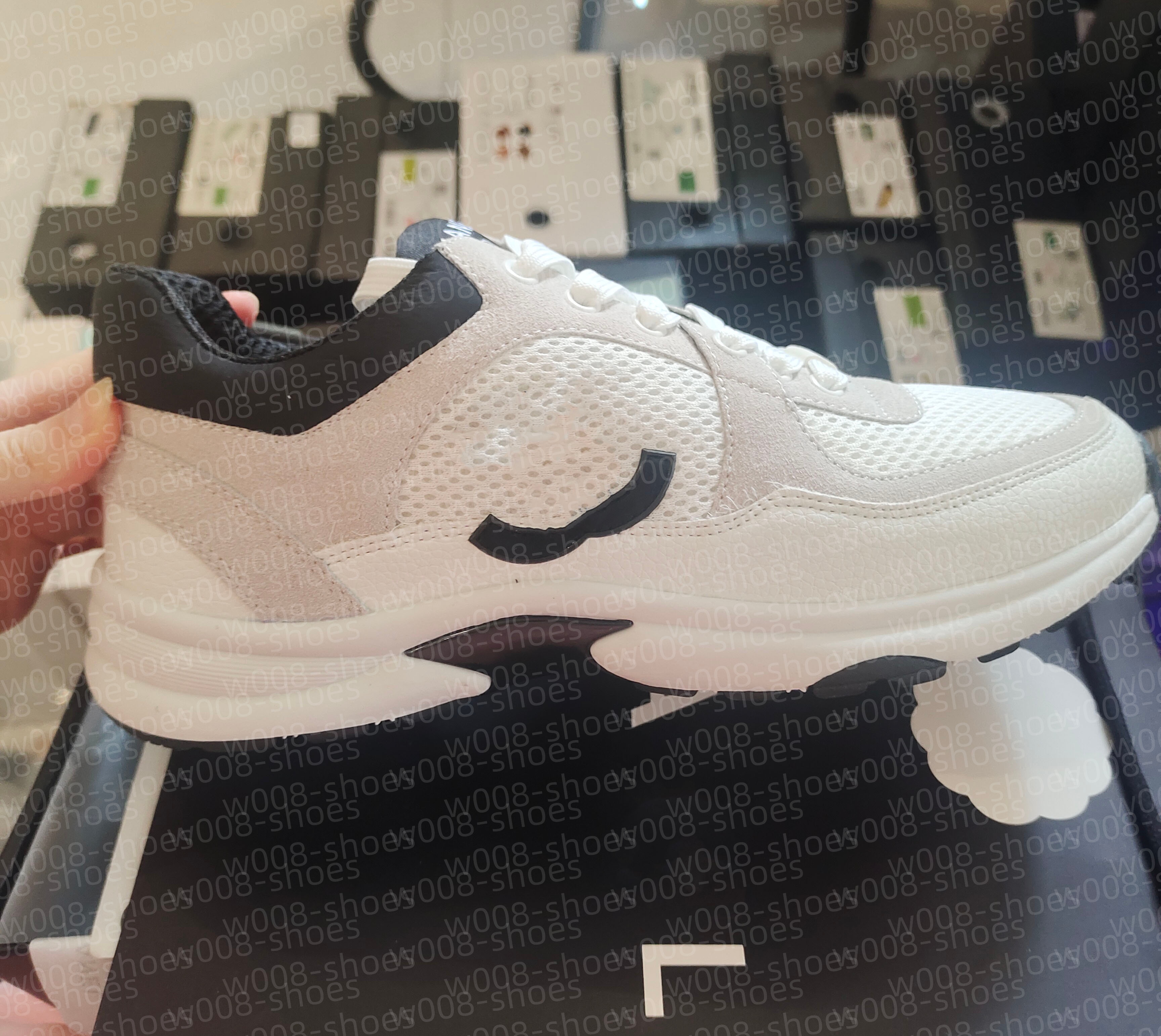 mens and womens spring version silver shoes female students thick sole sports increase running casual shoes Luxury designer women shoes sneakers size 35-45