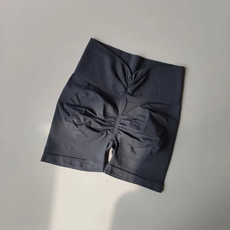 Sports shorts with high waist and hip lifting running fitness yoga pants breathable running training abdominal tightening one-third pants Z250416
