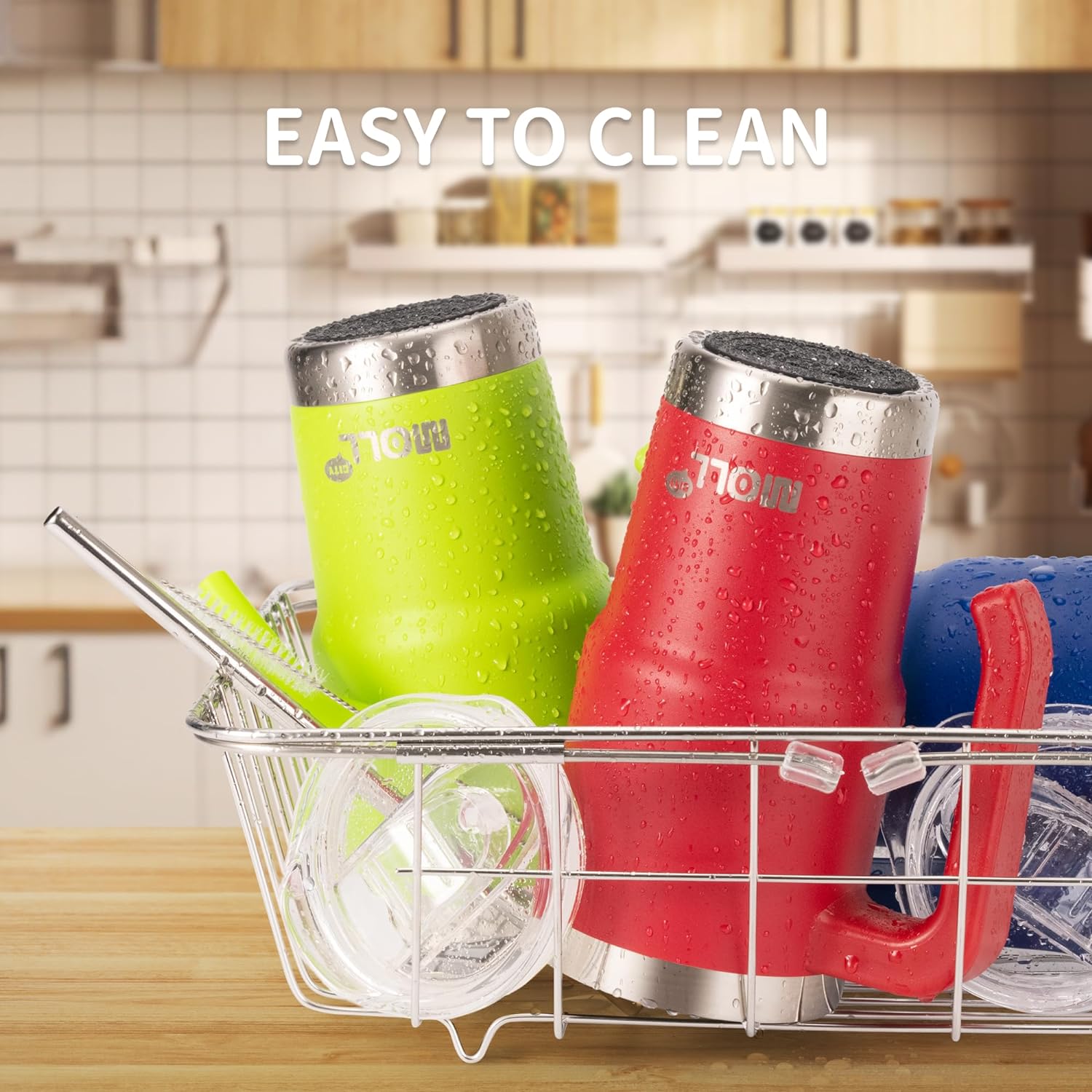 16 oz Tumbler with Handle Reusable Stainless Steel Vacuum Insulated Tumbler Cups with Lid and Straw Travel Coffee Mug