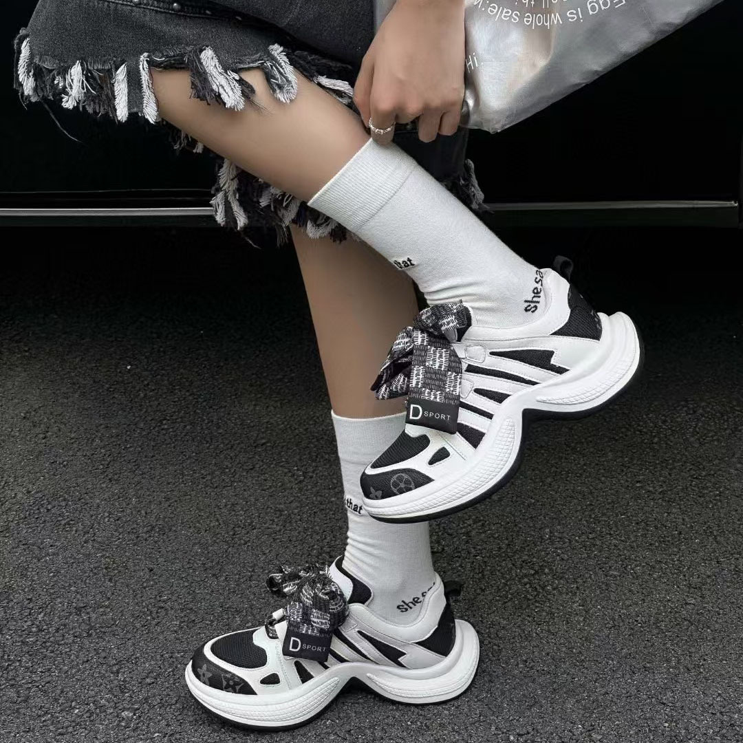 Designer's popular classic arched bottom print sports shoes fashion new versatile super hot sneakers black brown size 35-40 free shipping