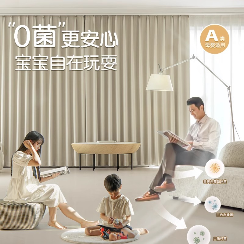 D286 New cotton and linen full blackout curtain bedroom living room bay window thickened sunshade heat insulation curtains finished product customizat