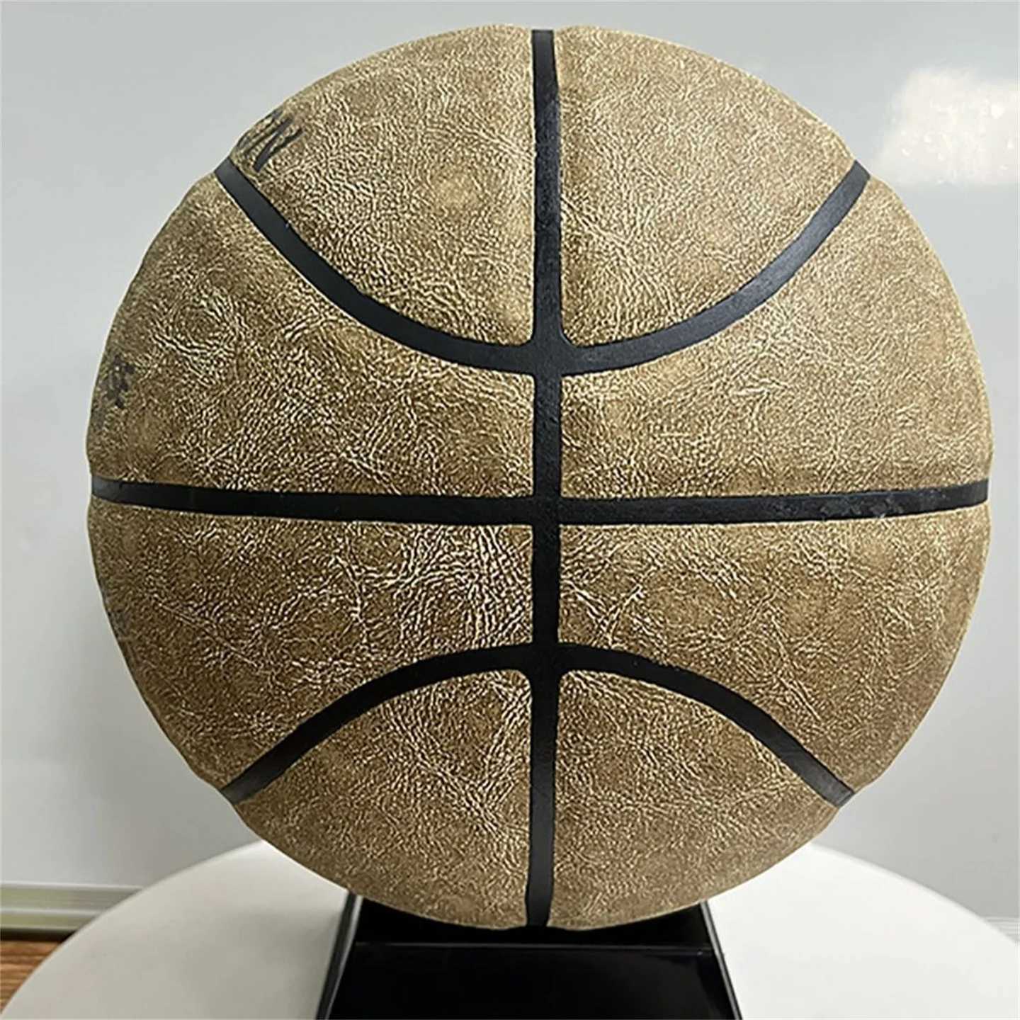No 5 / 6 / 7 Wear-Resistant Cowhide Basketball For Adults Students School Sports Competition Specific BasketballW251115
