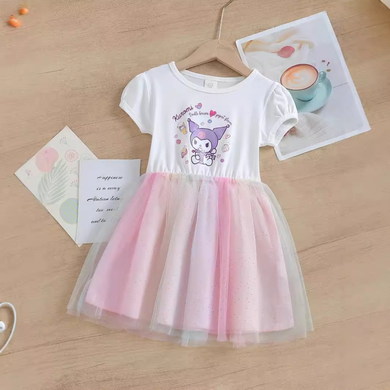 DISNEY Girls designer clothes baby clothes kids dress designer baby clothes Crayon Shin-chan princess dress Soft fabric label-free design