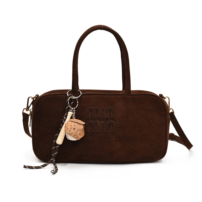 designer bag new Retro frosted large-capacity women's bag style versatile crossbody bag commuter hand-held bowling bag