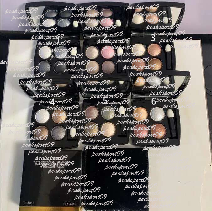 Famous Makeup Eye shadow 4 Colors Matte Shimmer Natural Waterproof Eyeshadow shadows palette with brush 6 styles free fast ship