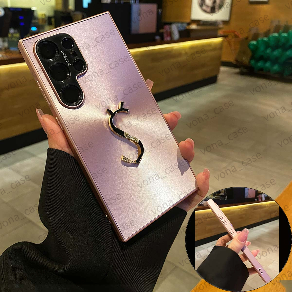 Case for Samsung Galaxy S25 Ultra Plating Shining, S24 Ultra S23 S22 Ultra Luxury Phone Case Ultra Slim Designer Phone Cover Good Grip Shockproof All Protection