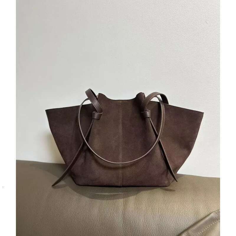 Women's Shoulder Autumn Winter New Fashion Suede Leather Wing Bag Large Capacity Designer Female Tote Commute Handbag