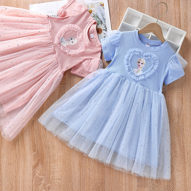 DISNEY Kids designer clothes Elsa children's skirt kids clothes Frozen baby girl dress Comfortable and soft