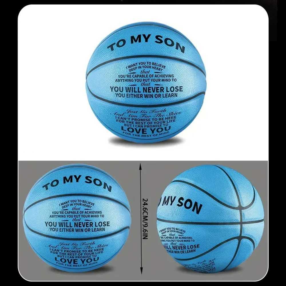 Sports Traning Basketball No7 Size TPU Student Basketball for Sons Boys Birthday Graduation Day Gift Blue ColorW251115