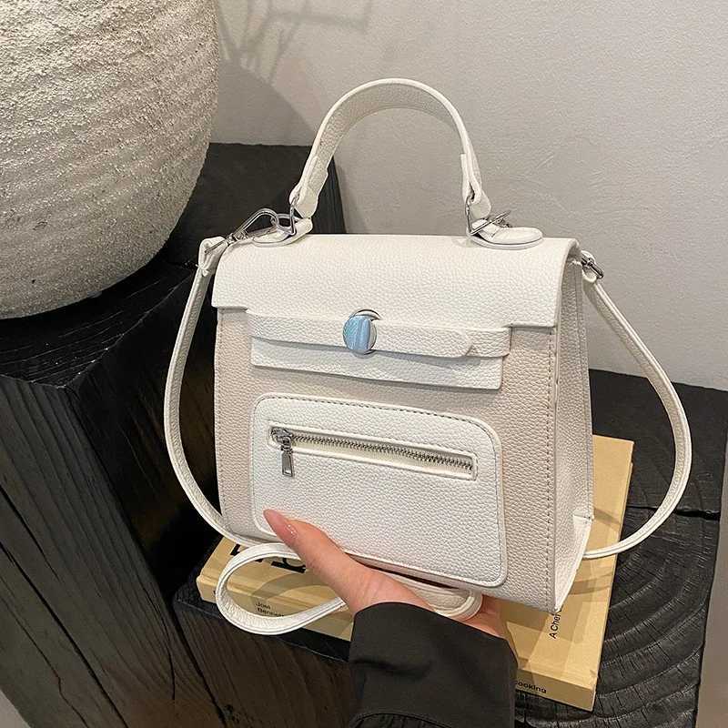 Chic Stylish Vintage Leather Tote Bag For Business Women Commuter With Large Capacity And Solid ColorW251115