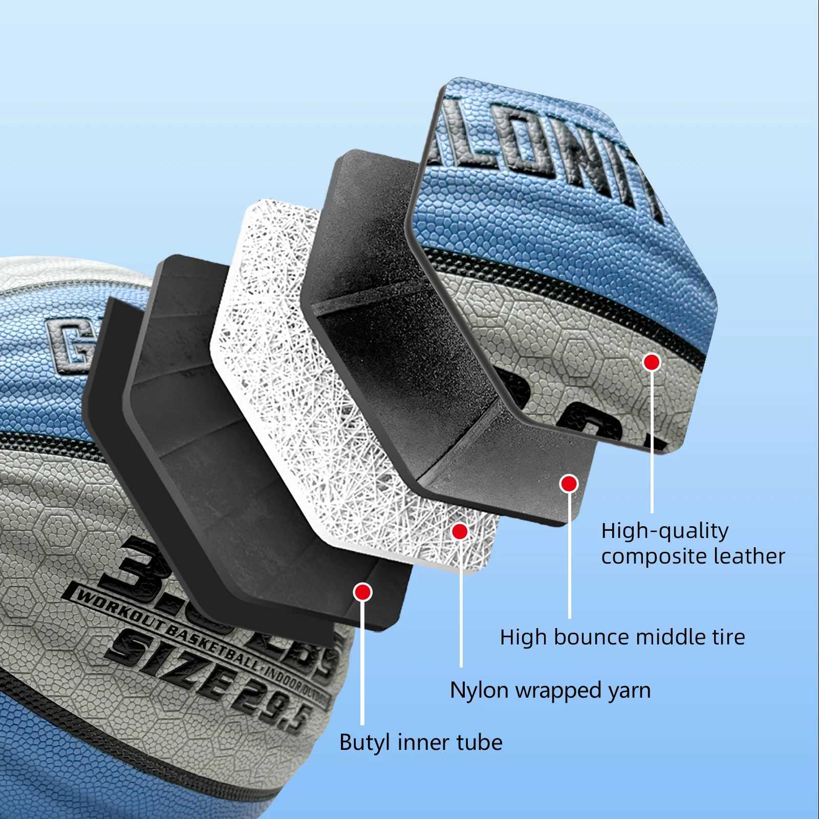 Weighted Training Basketball 3LBS/22LBSOfficial Size 6/7 Wear-resistant Heavy Ball For Handling DribblingPassingReboundingW251115