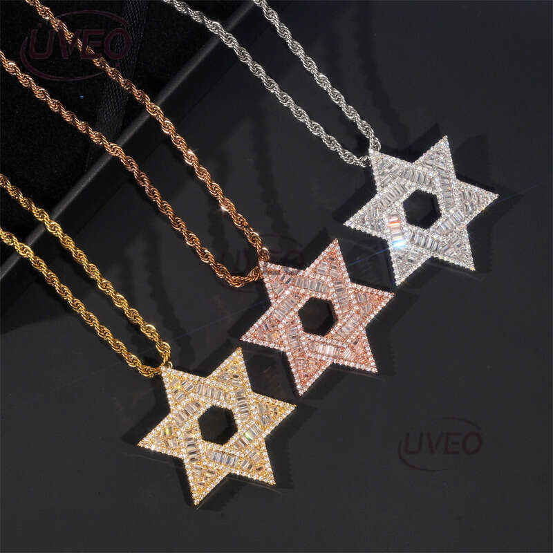 925 Gold Sterling Silver Iced Out VVS Jewelry Moissanite Cuban Chain Hip Hop Pass Diamond Tester Pendant Cuban Link Chains Women Gift