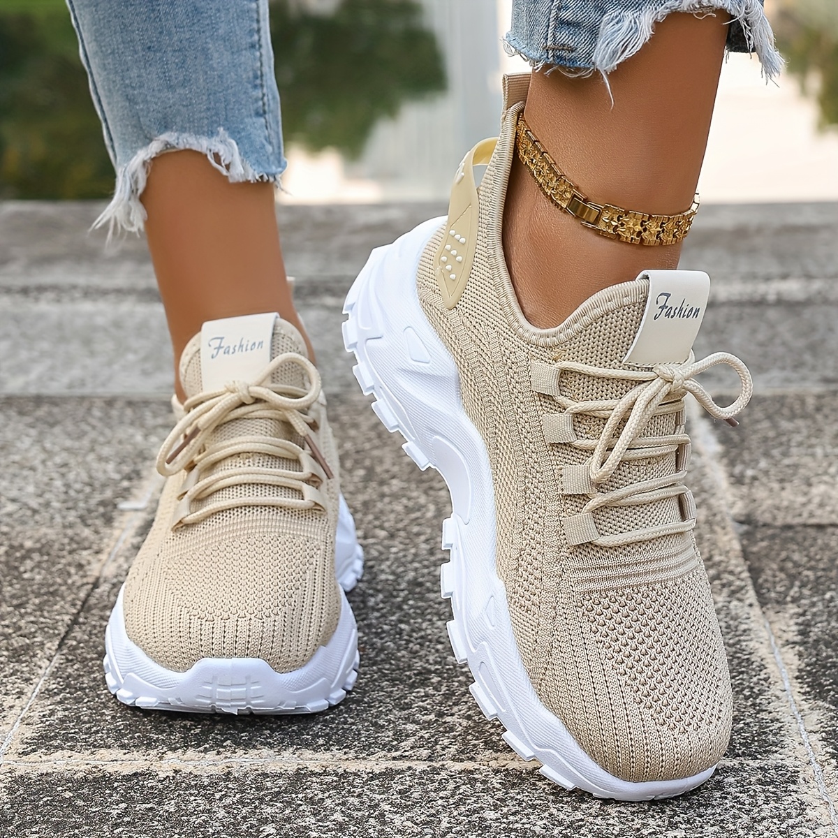 Women'S Fashion Solid Color Lace Up Low Top Sports Shoes, Breathable Fabric Upper, PVC Sole, Superfine Fiber Insole, Hand Washable, No Dry Clean,