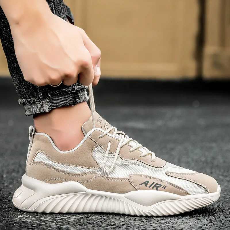 Mens fashionable casual sports shoes outdoor mesh breathable air cushion running sports shoes mens tennis shoes jogging summer Zapatillas Y250416