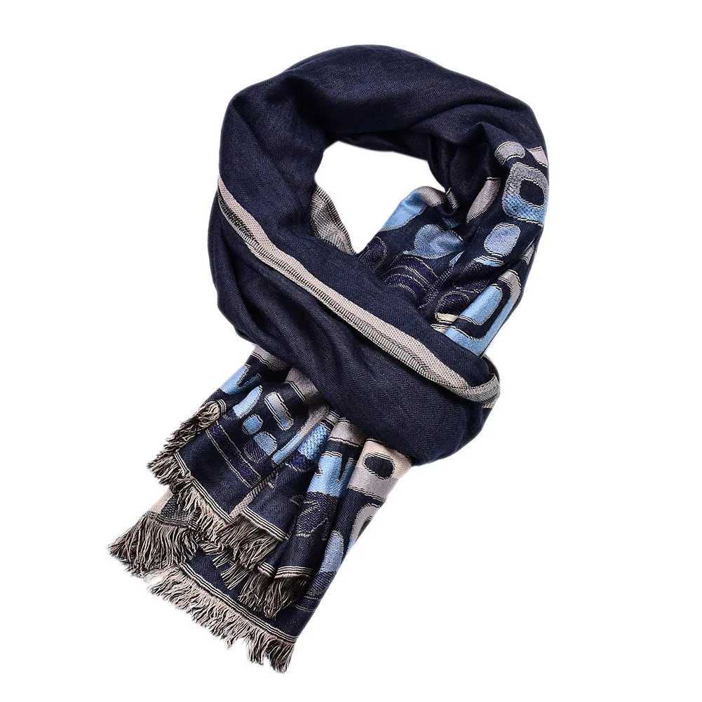 Luxury Ethnic Style Yarn-dyed Men Scarf Winter Warm Cotton Linen Mens Scarves Brushed Neckercheif Foulard For Male Pashmina Shawl Y251115