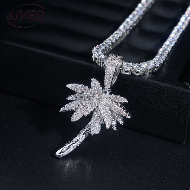 Iced Out Gold Sterling Silver Jewelry VVS 925 Moissanite Cuban Ring Hiphop Pass Dias Tester Cuban Link Chains Pendant Fashion Gift