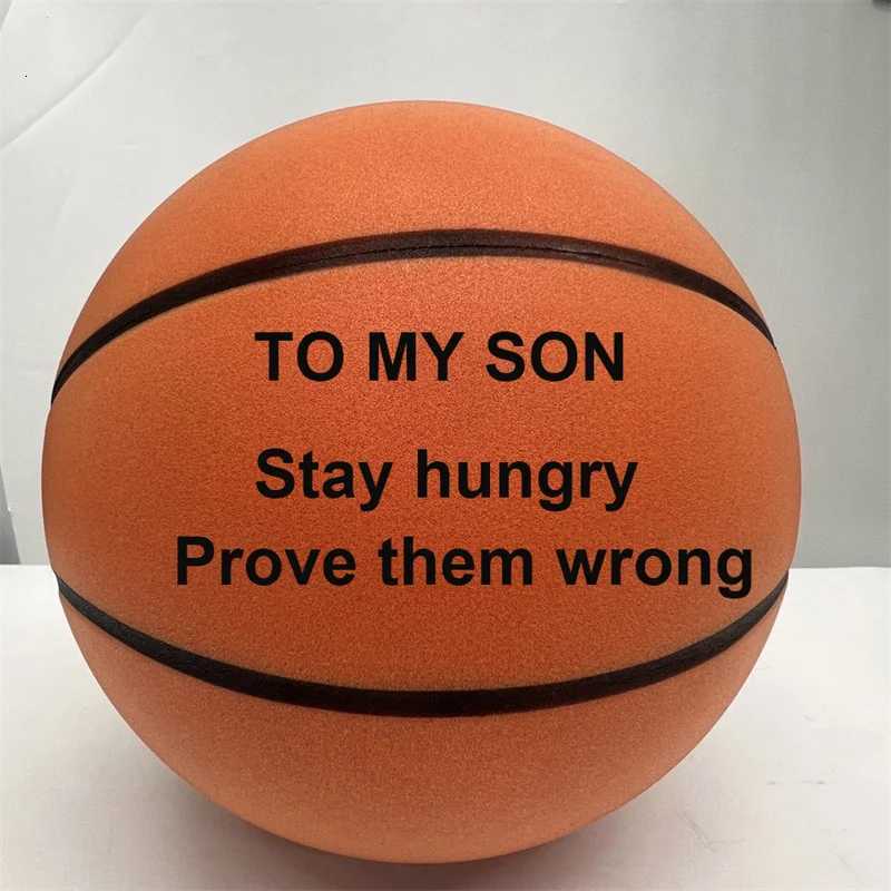 Personalized Silent Basketball PU Foam High Density Size 7 Ball No Noise Squeezable Indoor Bouncing Mute Ball Children SportsW251115