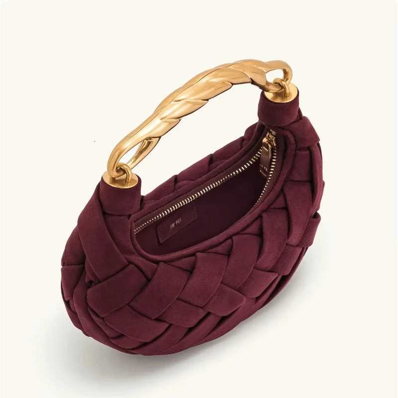 JW PEI Orla Weave New Womens Casual Small Handbag Designer Hand-woven Suede luxury Matte Texture Crossbody Bag