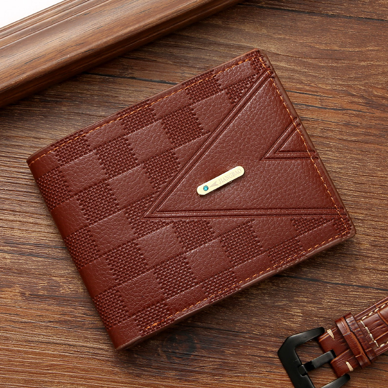 New men's wallet short business wallet youth horizontal style light luxury multi card