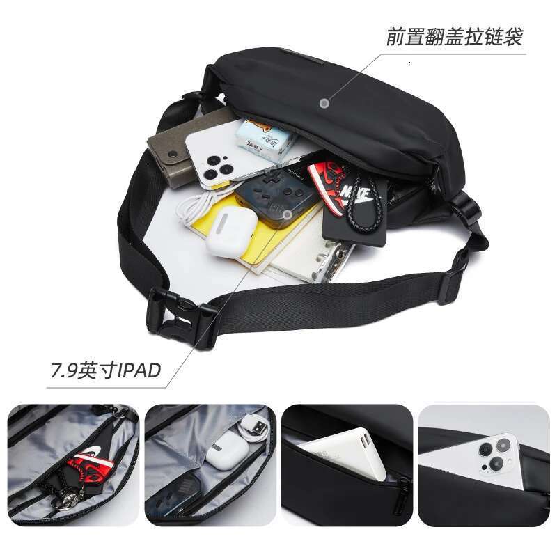 Quality Fashion Crossbody For Men NEW Hot Chest Messenger Bags Anti-Theft Zipper 7.9Inch Ipad Waterproof Short Trip Shoulder Bag