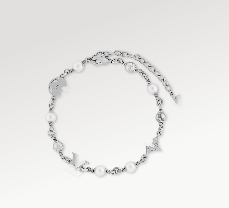 Elegant Couple Bracelet Set White Pearl Silver Plated Charm Bangles for Men and Women Z250910