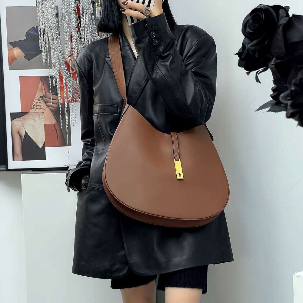 Polo * L Tote High-Quality 2024 Autumn And Winter New Shoulder Bag, Can Be Sung Cowhide Women's Crossbody Bag