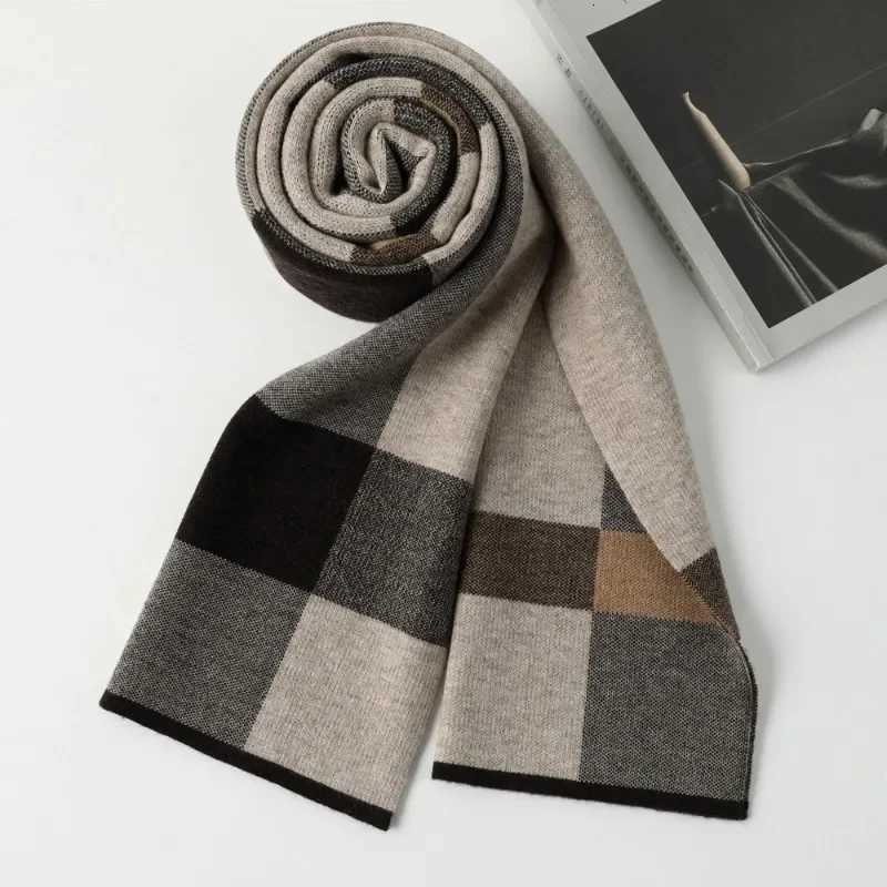 Luxury High Quality Pure 100 Wool Men Scarf Soft Warm Cashmere Muffler Male Autumn Winter Shawl Business Scarf Chrismas Gift Boy Y251115
