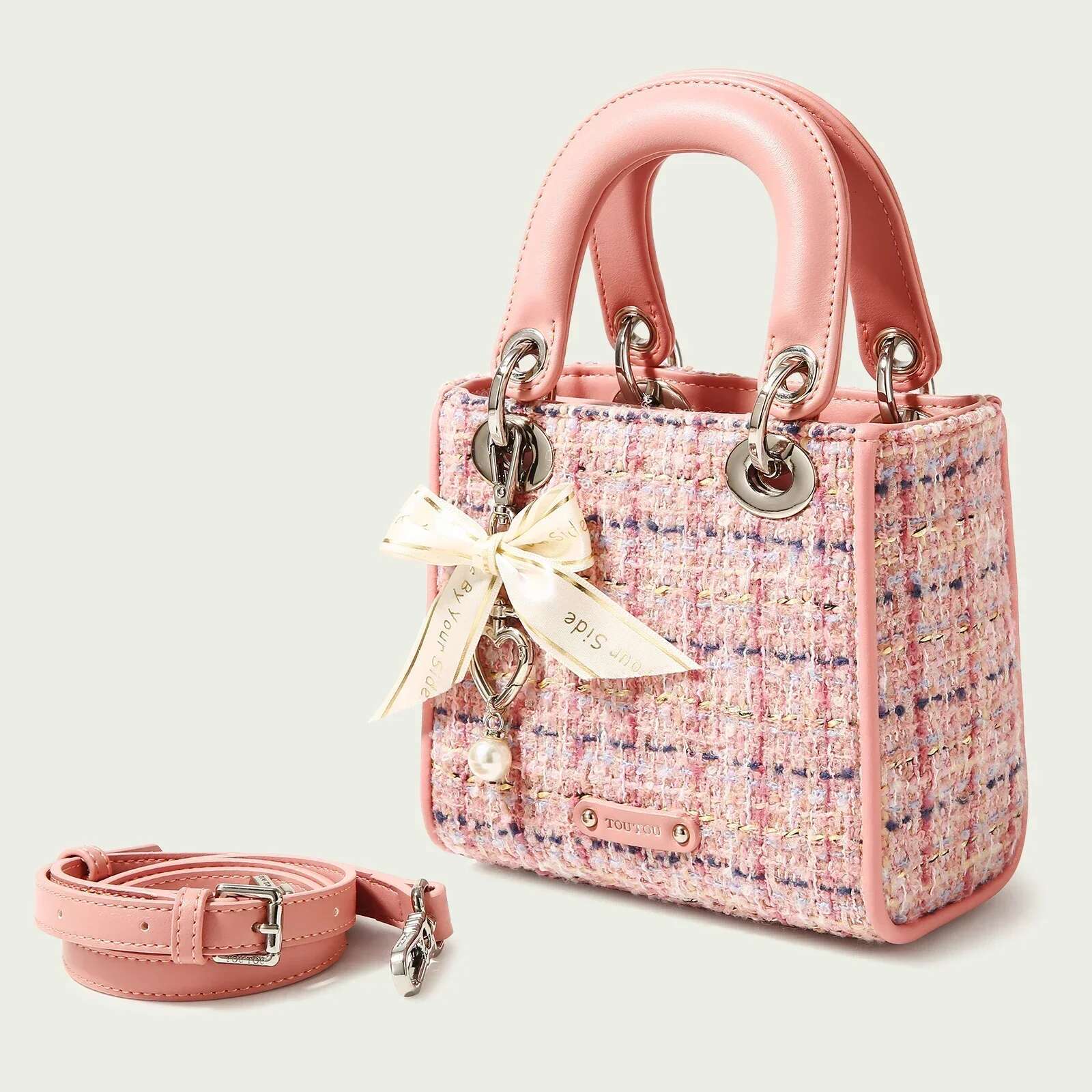 Exquisite And Cute Handbag Women's Crossbody With Original Designer Shoulder Bag With Bowknot Pendant