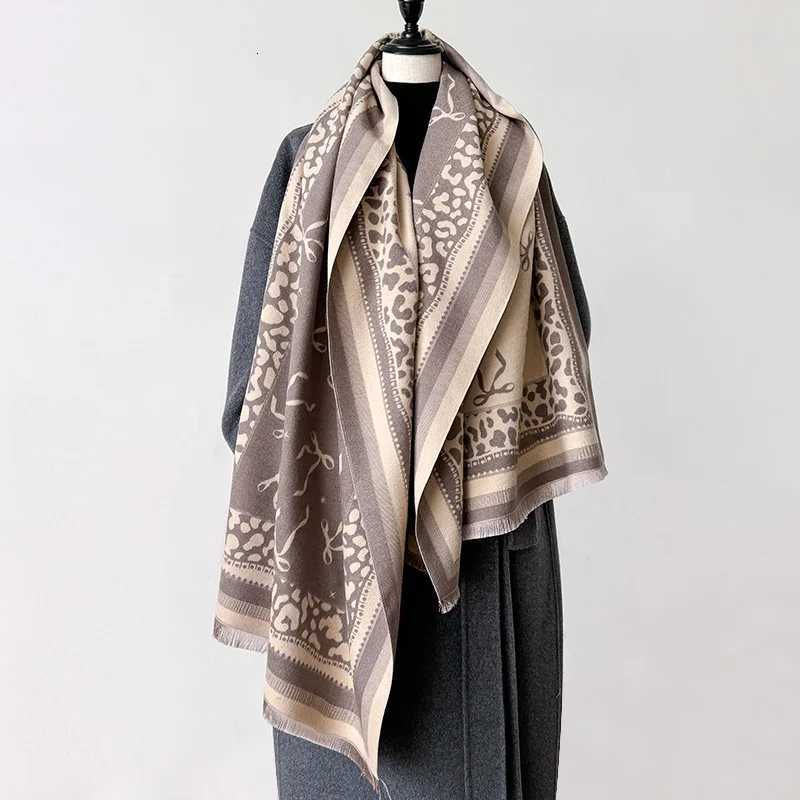 Luxury 2024 Latest Design Winter Two-Sided Jacquard Cashmere Scarves High Quality Women Thicken Wrap Shawl Ladies Wool Pashmina Scarf Y251115