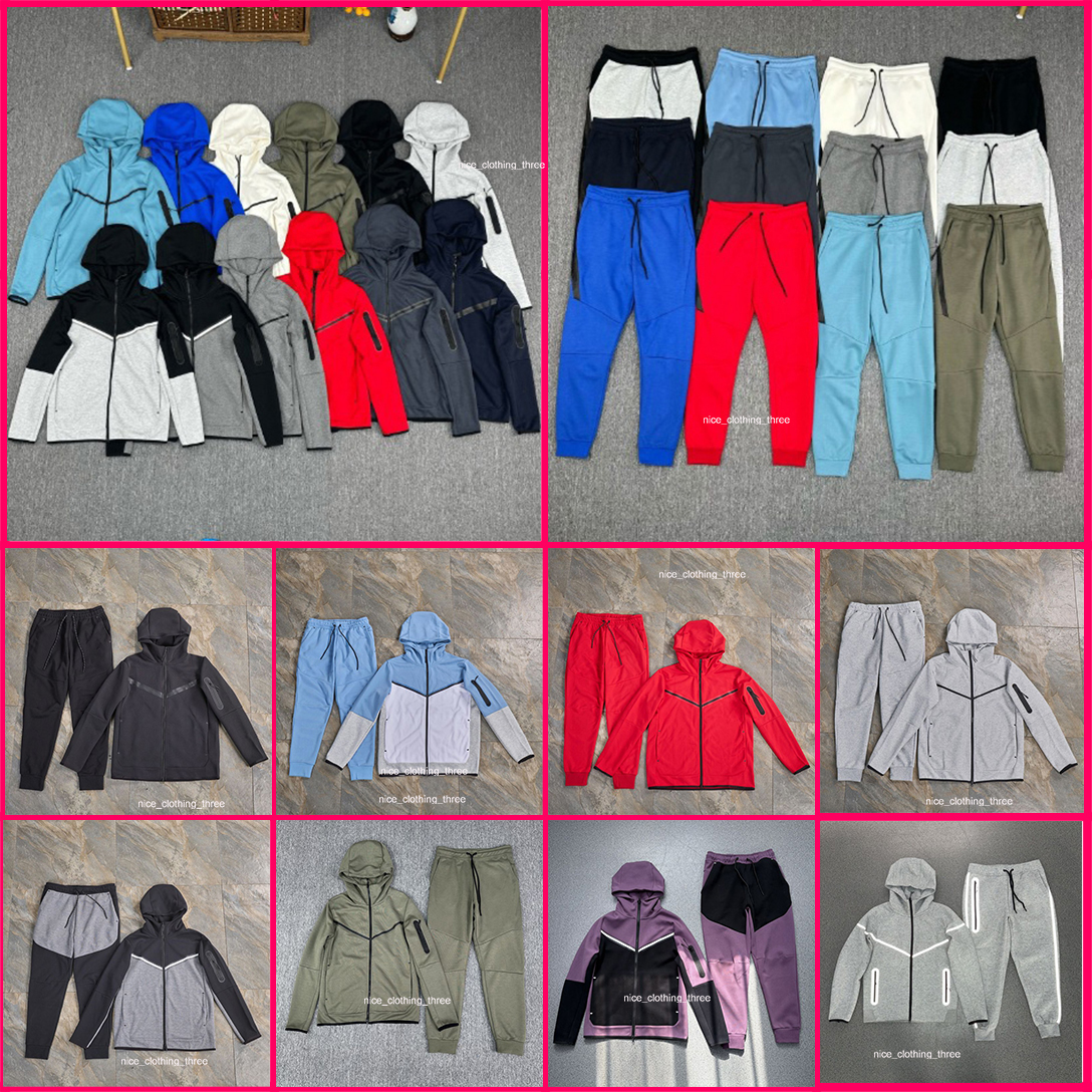hoodie tech fleece fashion mens womens tracksuits Sweatshirt sports pants hoodies jackets cotton trousers men hooded tracksuit pants sweatpants color black