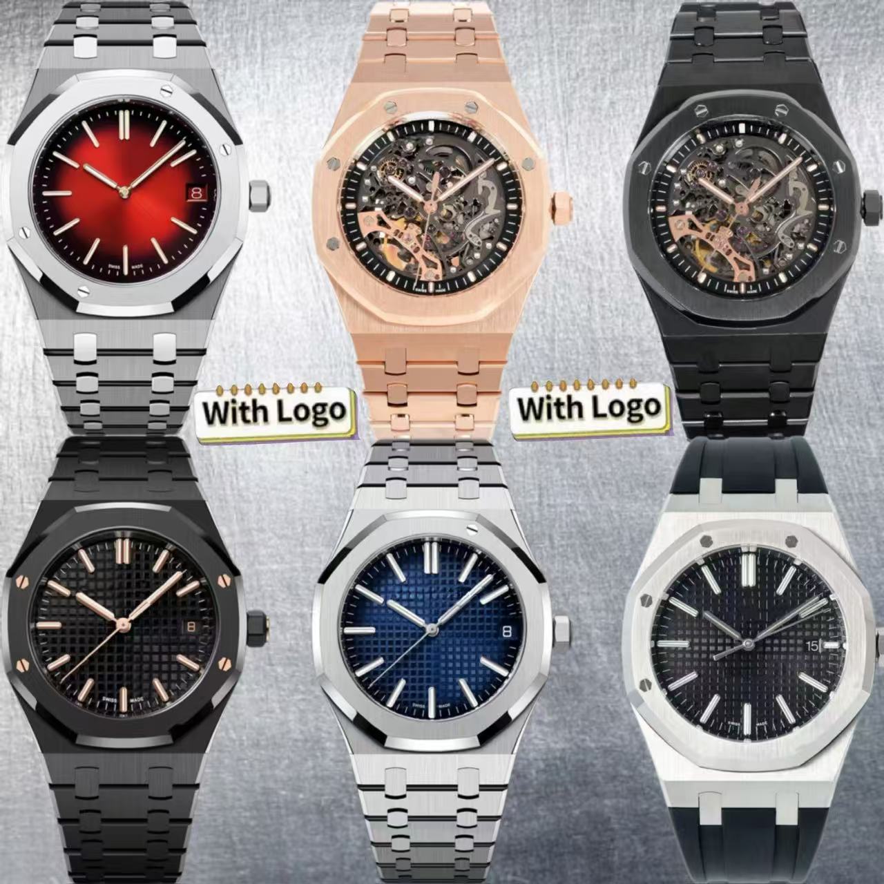 Automatic watches men designer skeleton dial mens watch movement Wristwatches with new red/green dial waterproof high quality luxury reloj orologio montre with box