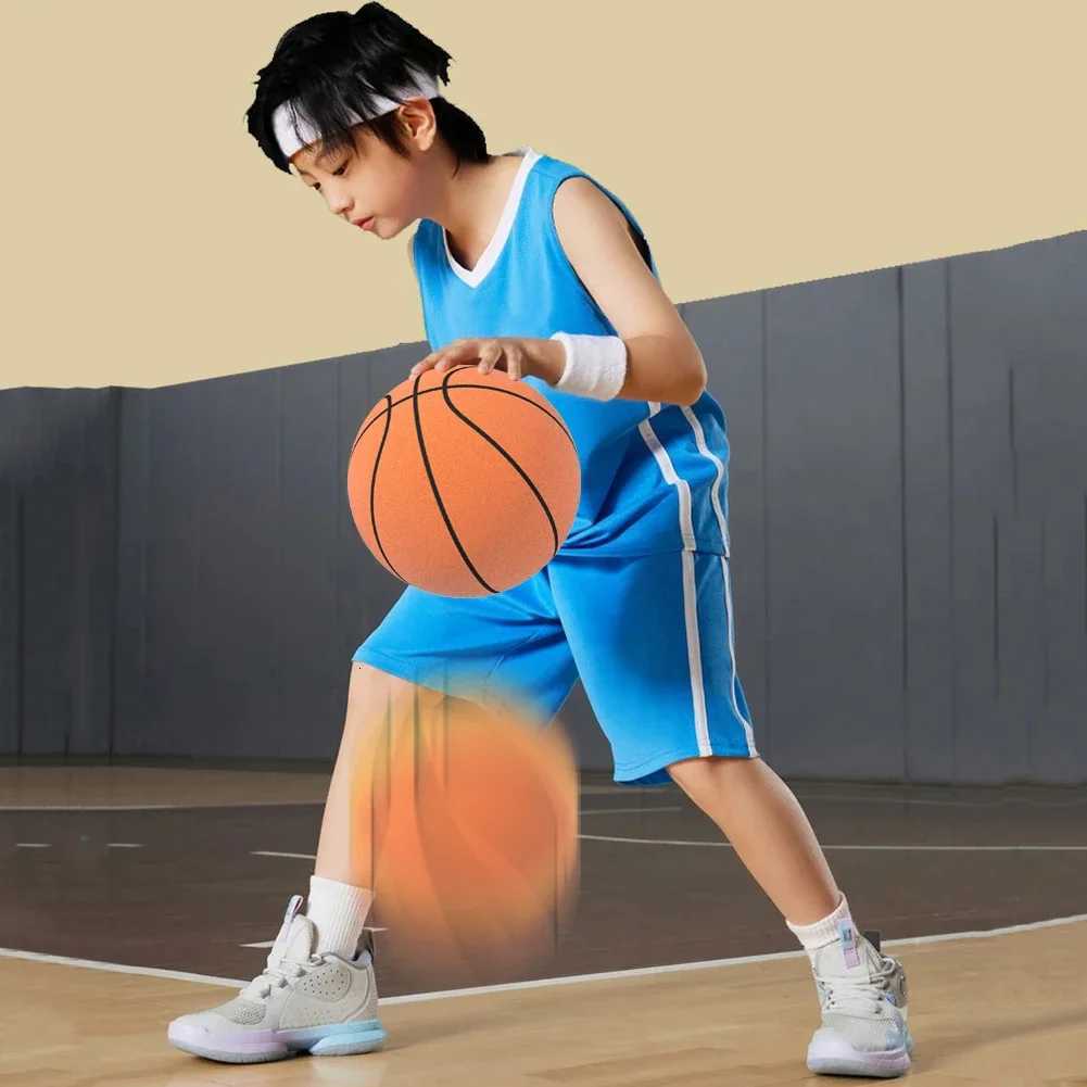 18/21/24CM Silent Sponge Basketball Bounce High Silent Ball Basketball Sports Game Childrens Birthday Gift Indoor BasketballW251115