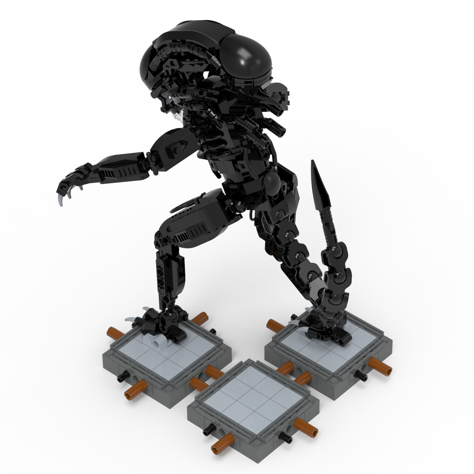 27cm Alien Block MOC Building Set with 566 Pieces for Kids boy gifts building block