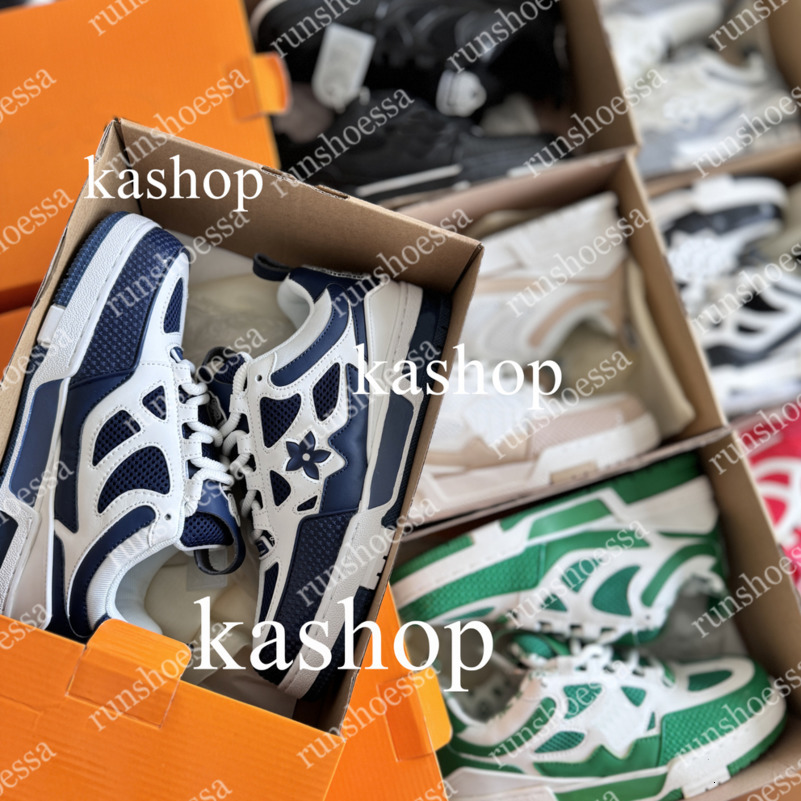 Designer skate lvities shoes Trainer shoes breathable classic shoe mens women casual shoes White lovers trainer designer sneakers printing low cut green black 001
