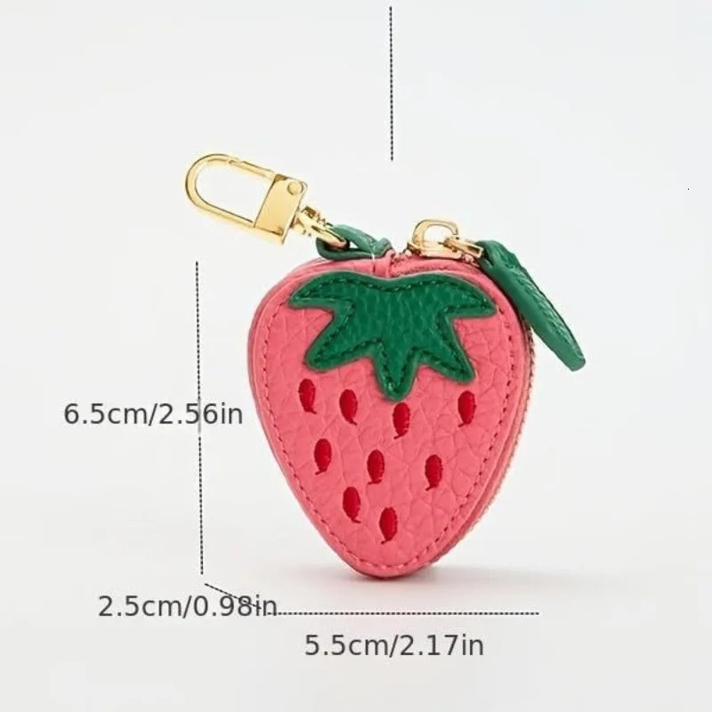 Fruit-shaped Coin Purse Gift Key Chain Leather Bag Charm Instagram-style Fresh and Minimalist Coin Organizer Pouch 251115