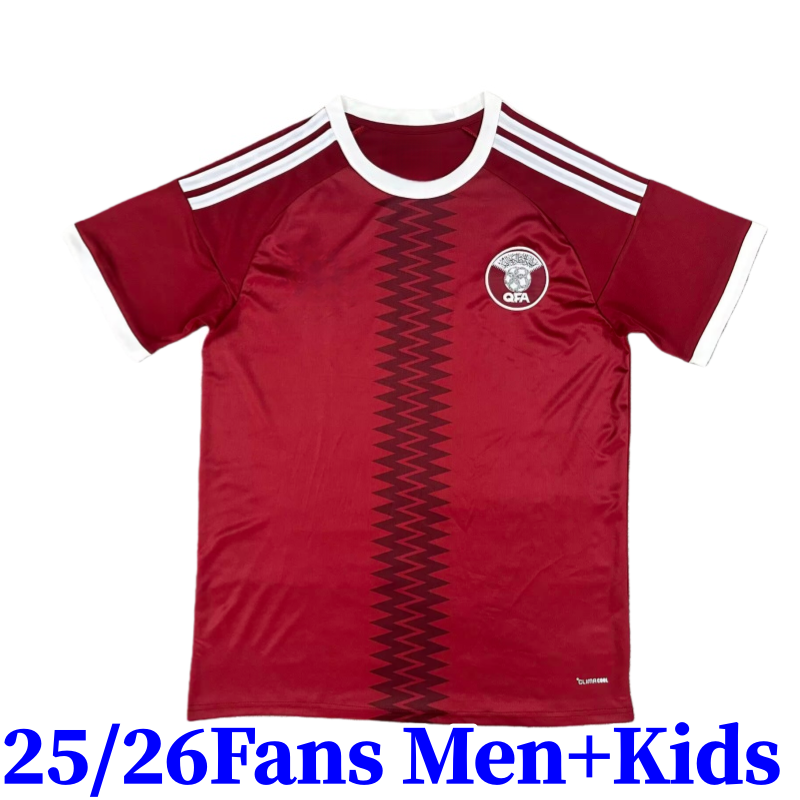 Qatar jerseys 2026 world cup football shirts 25 26 27 soccer jersey kids kit