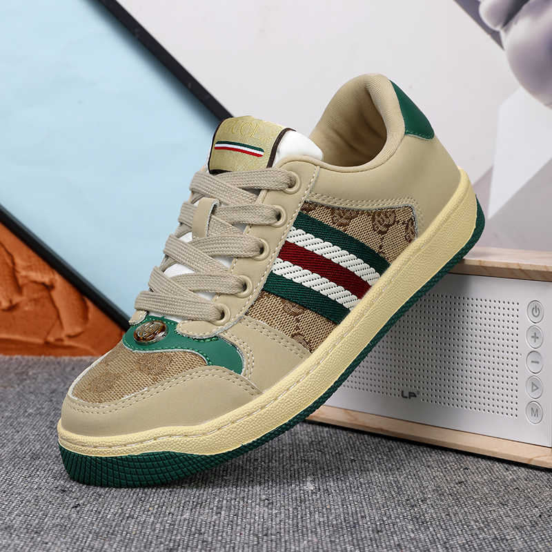 Designer men's casual shoes luxury sports shoes brand fashion shoes men's and women's shoes retro leather shoes low top sports shoes gr