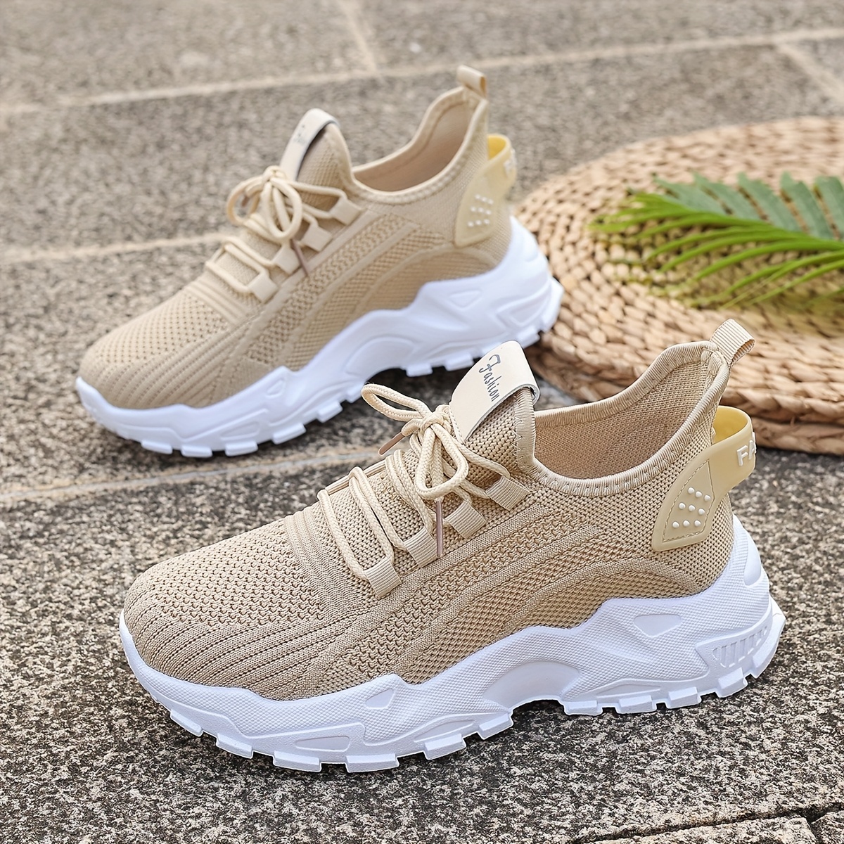 Women'S Fashion Solid Color Lace Up Low Top Sports Shoes, Breathable Fabric Upper, PVC Sole, Superfine Fiber Insole, Hand Washable, No Dry Clean,