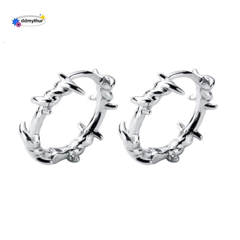 Pure Sterg Sier Hoop Earring Barbed Wire S Earrings Gift for Women Girl Teen Jewelry ddmythur