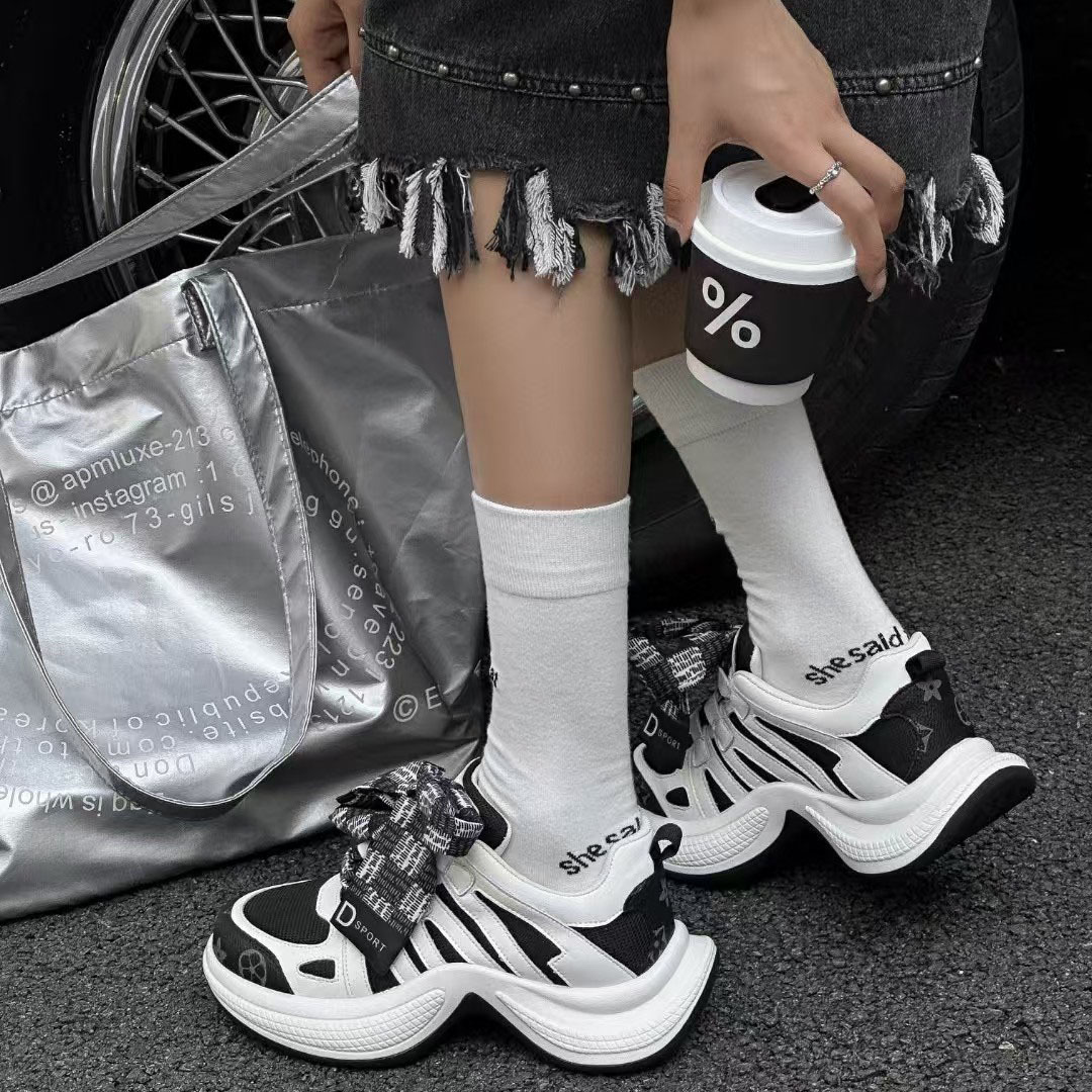 Designer's popular classic arched bottom print sports shoes fashion new versatile super hot sneakers black brown size 35-40 free shipping