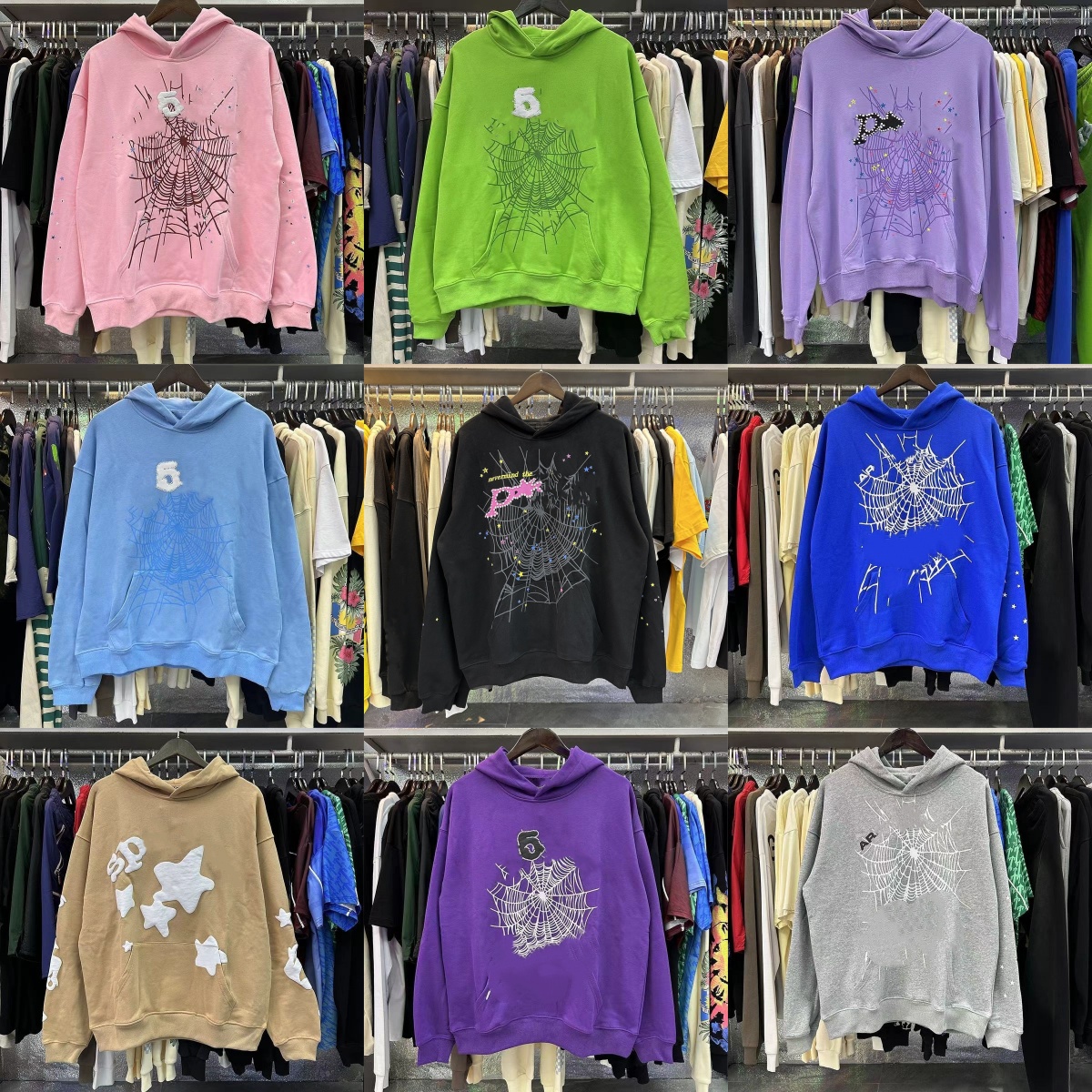 5A Designer Men spider hoodie mens Women hoodies pants men pants men hoody women graphic Sweatshirts Stree puff print web hoodies tracksuit sweatpant