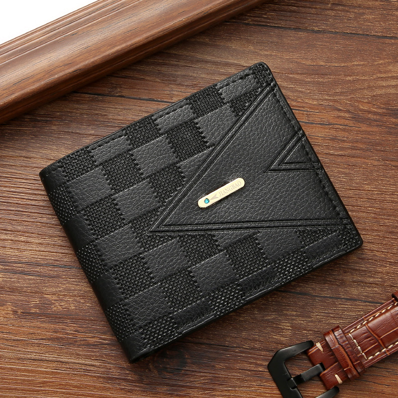 New men's wallet short business wallet youth horizontal style light luxury multi card