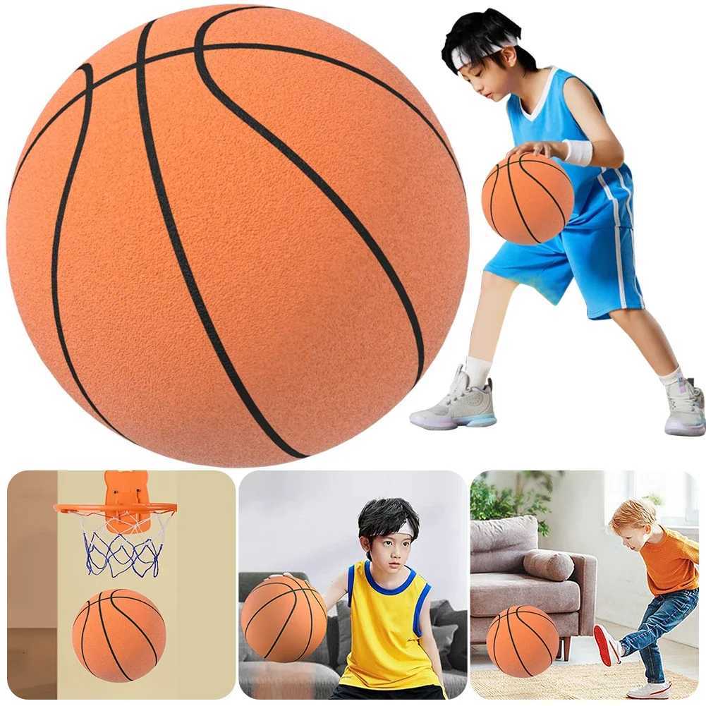 18/21/24CM Silent Sponge Basketball Bounce High Silent Ball Basketball Sports Game Childrens Birthday Gift Indoor BasketballW251115