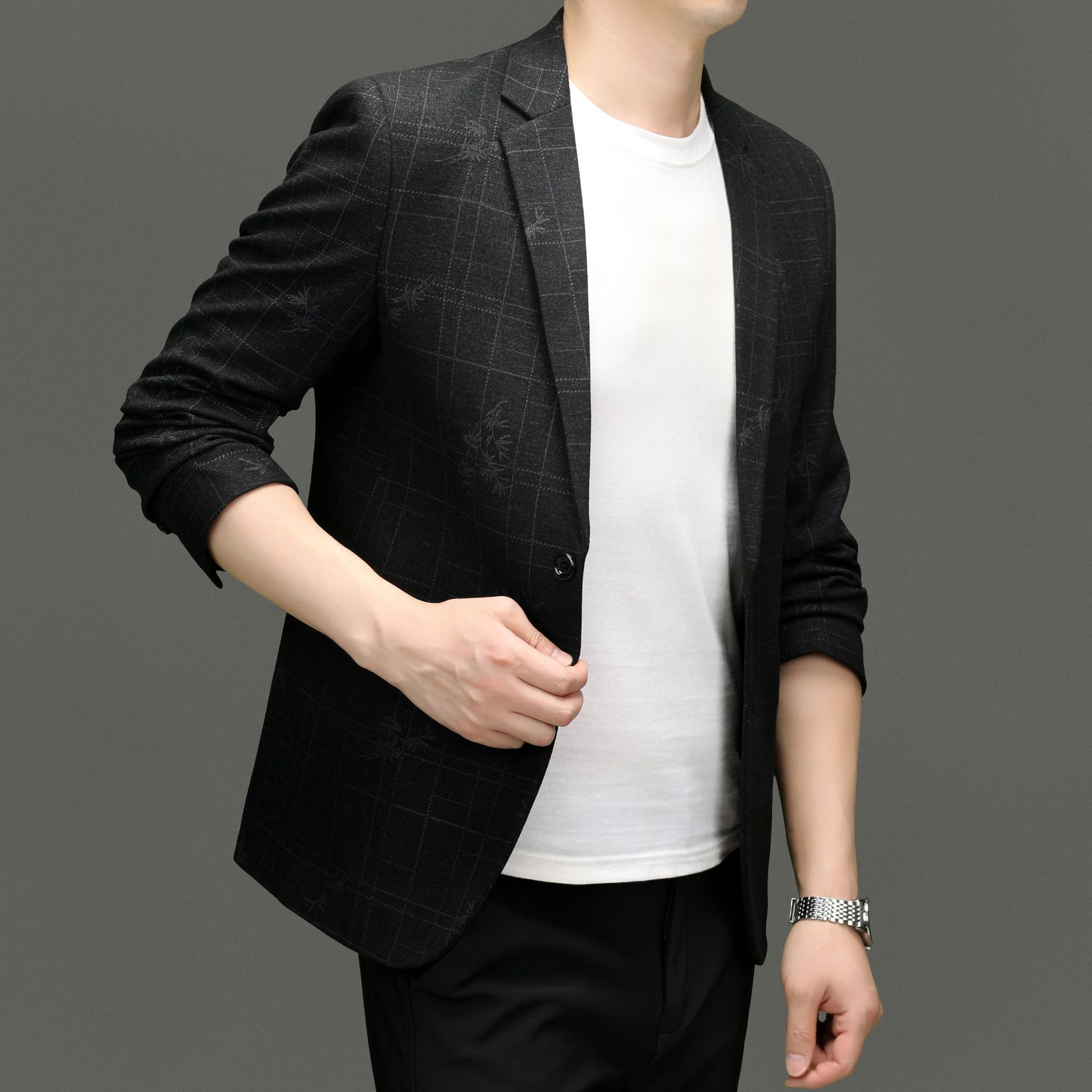 A4-Men's Elegant Wedding Suit with Perfect Fit for Groomsmen Events 3067