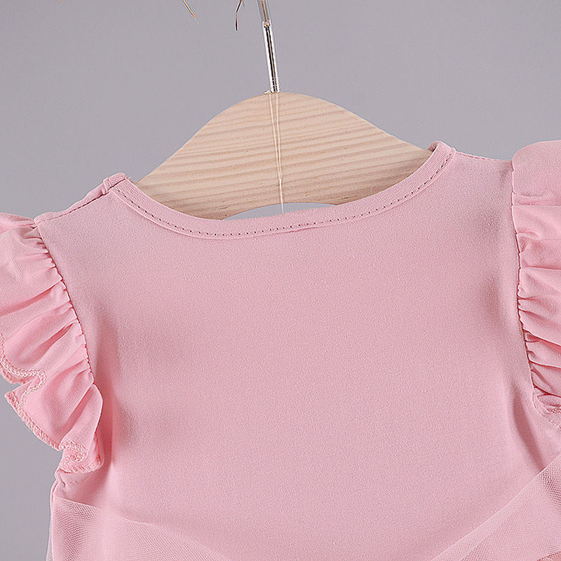 DISNEY kids designer clothes dress summer baby clothes Children's designer Elsa short sleeve dress princess dress for baby girls