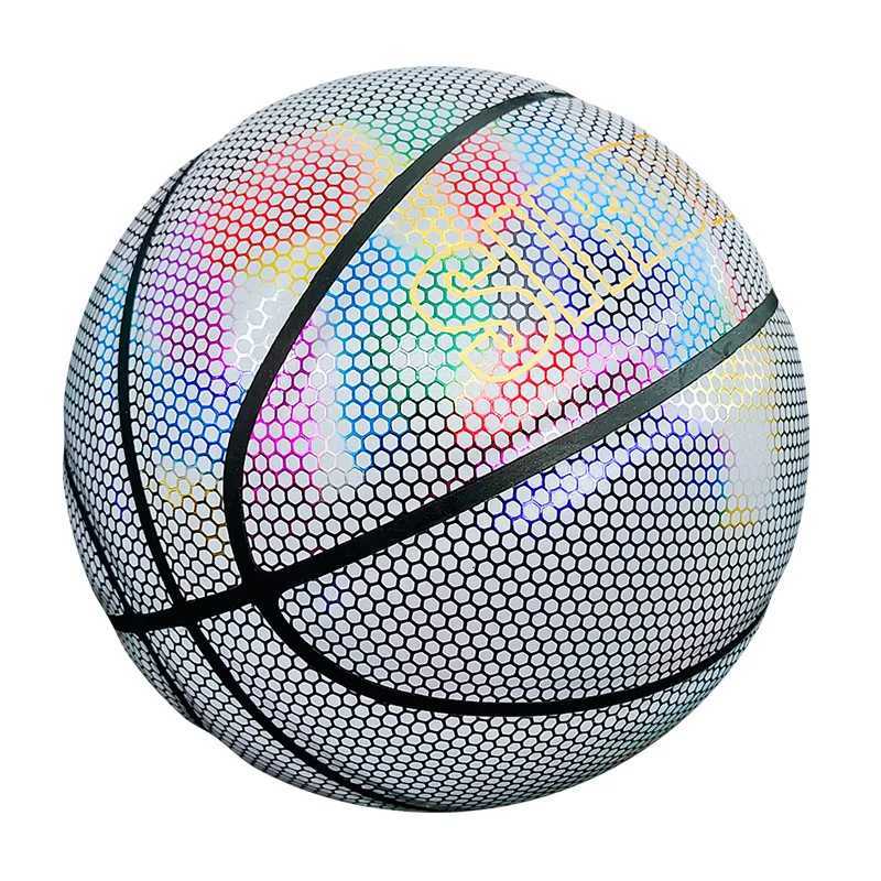 SIRDAR Luminous basketball size 7 student adult game outdoor indoor wear-resistant PU fluorescent training basketball equipmentW251115