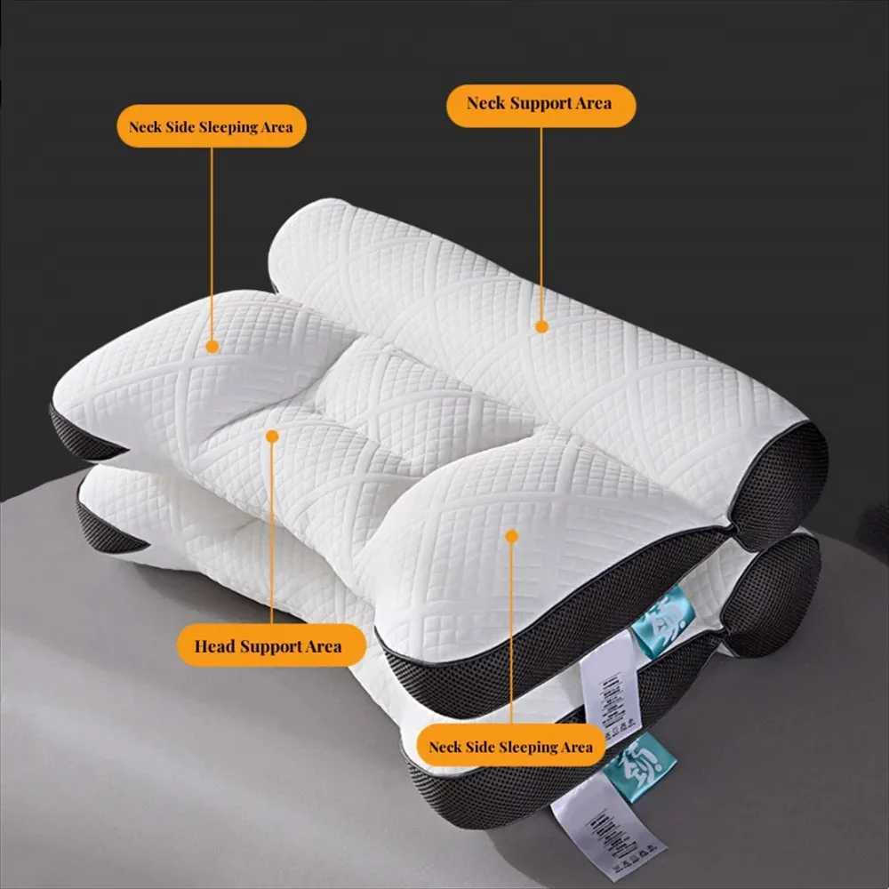 Household Sleep Neck Pillow Ergonomic Memory Foam Slow Rebound Soft Neck Support Pillow Anti-traction Sleeping Support PillowC250415