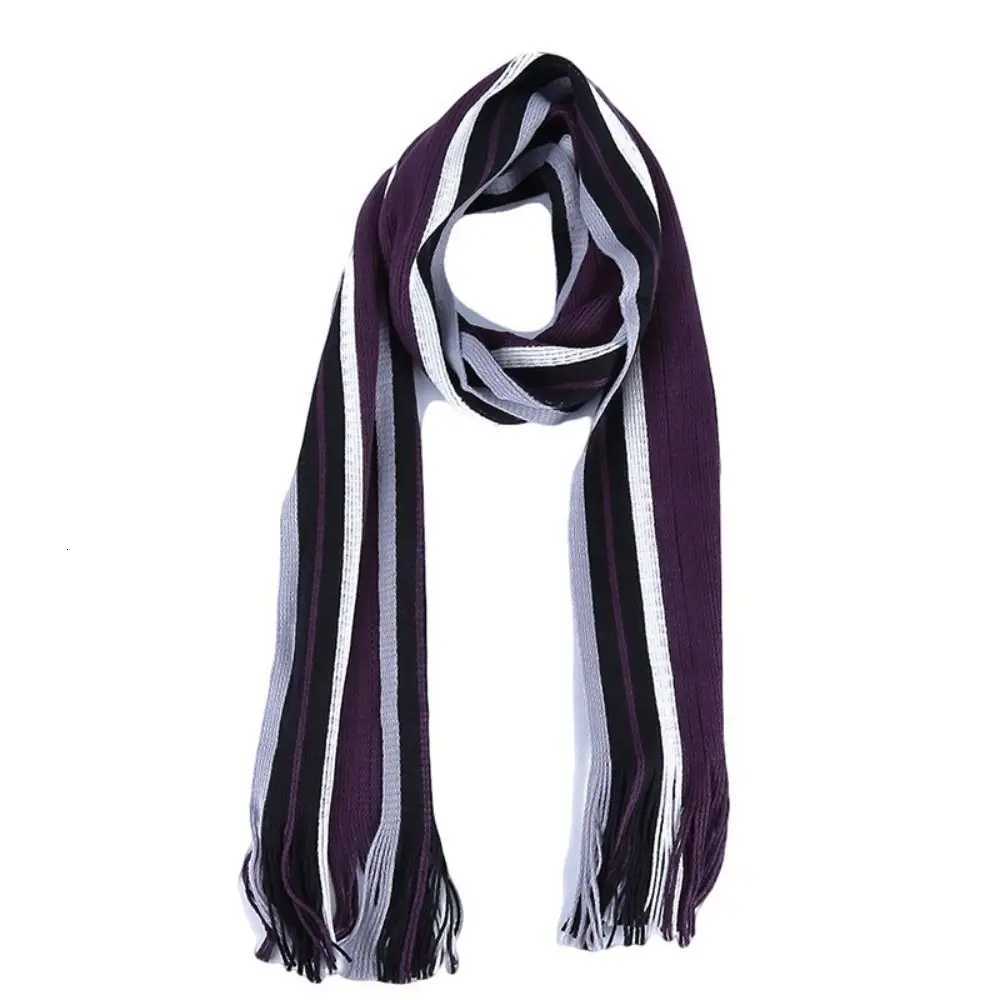 Luxury Cashmere Men Striped Scarf Fashion Thick Tassel Stole Neck Wrap Neck Warm Soft Winter Long Shawl Y251115