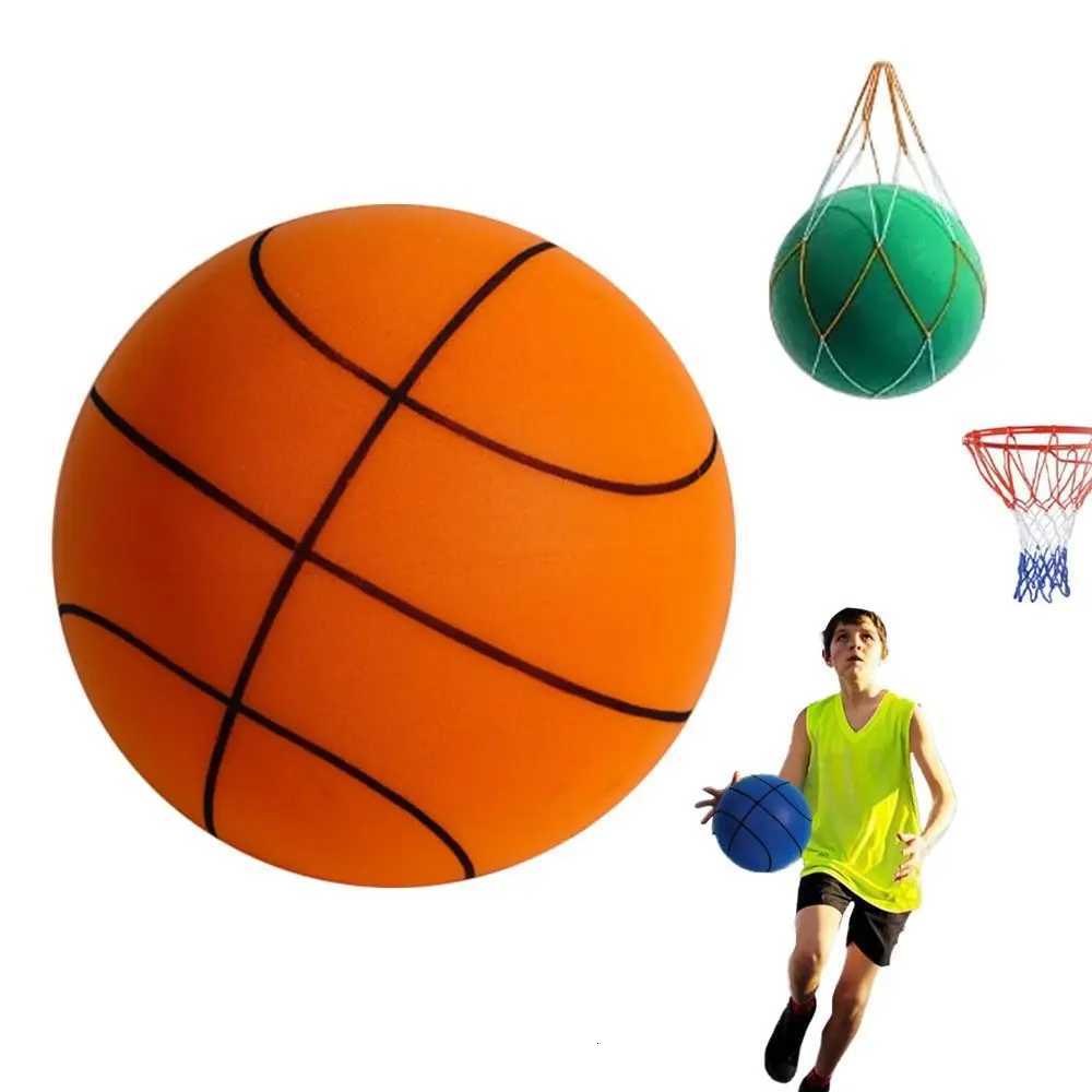 Silent Basketball Indoor Training Squeezable Mute Bouncing Pu Basketball Low Noise Ball For Various Indoor ActivitiesW251115